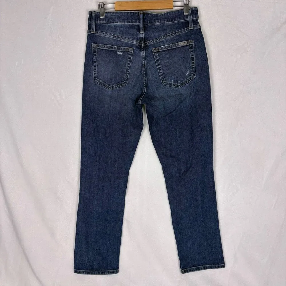 Joe's Jeans High Rise‎ Distressed Knee Straight Leg Jeans Size 27